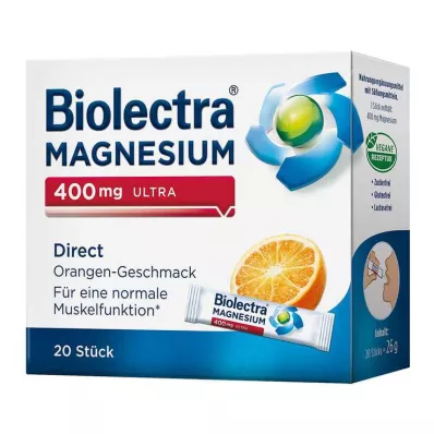 Biolectra Magnesium 400 mg ultra Direct Orange, 20 st Biolectra Magnesium 400 mg ultra Direct Orange, 20 st