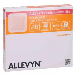 ALLEVYN Gentle Border Lite 15x15 cm skumförband, 10 st