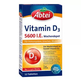 ABTEI Vitamin D3 5600 I.E. Veckodepottabletter, 12 st