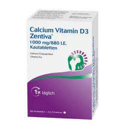 CALCIUM VITAMIN D3 Zentiva 1000 mg/880 I.E. tuggtablett, 100 st
