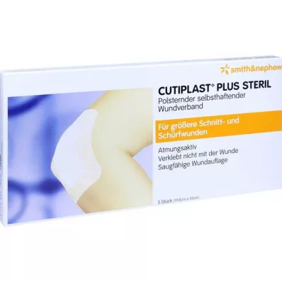 Cutiplast Plus sterilt 10x19,8 cm bandage, 5 st Cutiplast Plus sterilt 10x19,8 cm bandage, 5 st