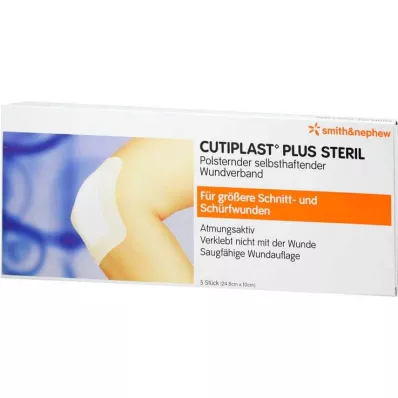 Cutiplast Plus sterilt 10x24,8 cm bandage, 5 st Cutiplast Plus sterilt 10x24,8 cm bandage, 5 st