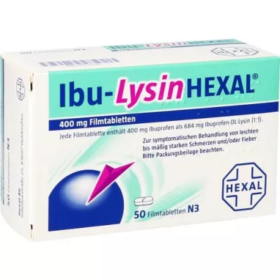 IBU-LYSINHEXAL Filmdragerade tabletter, 50 st