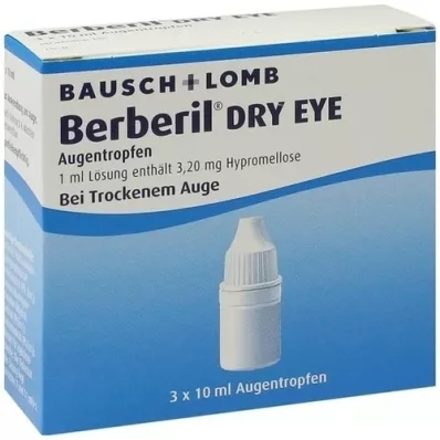BERBERIL Ögondroppar för torra ögon, 3X10 ml