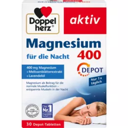 DOPPELHERZ Magnesium 400 för natten tabletter, 30 st