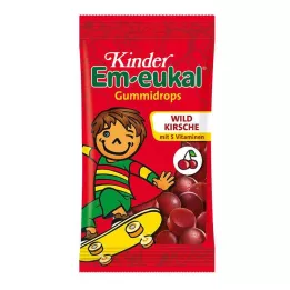 EM-EUKAL Barnens tuggummi droppar vild körsbär, 75 g