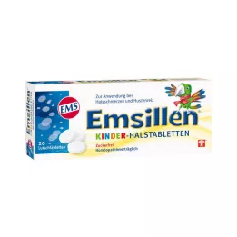 EMSILLEN Halstabletter för barn, vanilj, 20 st