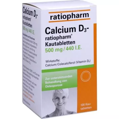 CALCIUM D3-ratiopharm tuggtabletter, 100 st