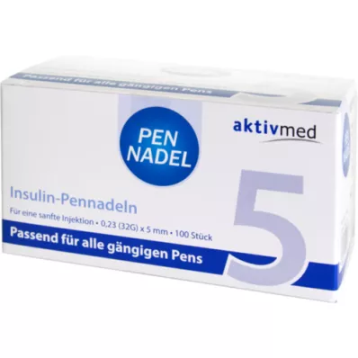 PEN-NADELN Universal 5 kanyler 0,23x5 mm 32 G, 100 st