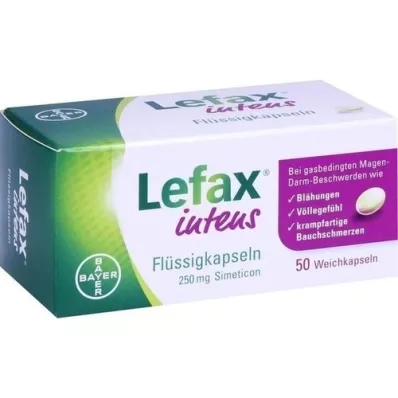 LEFAX intensiva flytande kapslar 250 mg simeticon, 50 st