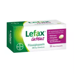LEFAX intensiva flytande kapslar 250 mg simeticon, 50 st