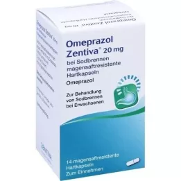 OMEPRAZOL Zentiva 20 mg mot halsbränna, 14 st