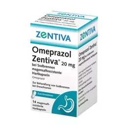 OMEPRAZOL Zentiva 20 mg mot halsbränna, 14 st