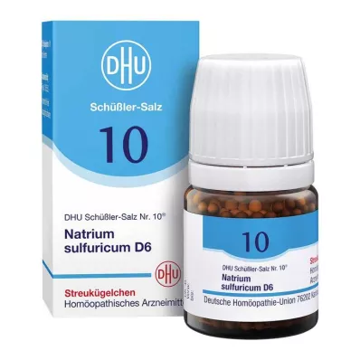 DHU Schüßler salt nr 10 Natrum sulfuricum D6 kulor, 10 g DHU Schüßler salt nr 10 Natrum sulfuricum D6 kulor, 10 g