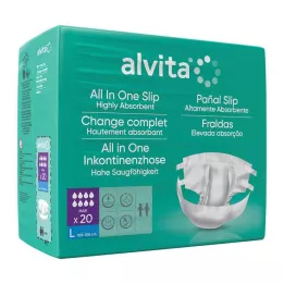 ALVITA Allt-i-ett inkontinensbyxor maxi large night, 20 st