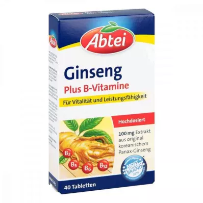 ABTEI Ginseng Plus B-vitamintabletter, 40 st ABTEI Ginseng Plus B-vitamintabletter, 40 st