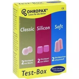 OHROPAX Testbox 3 typer av öronproppar, 3 x 2 st