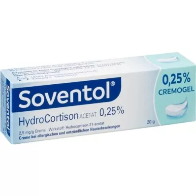 SOVENTOL Hydrokortisonacetat 0,25% kräm, 20 g
