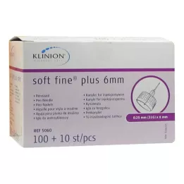 SOFT FINE plus kanyler 6 mm 31 G 0,25 mm, 110 st