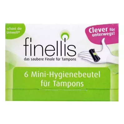 Finellis mini hygienpåsar för tamponger på språng (6 stycken)