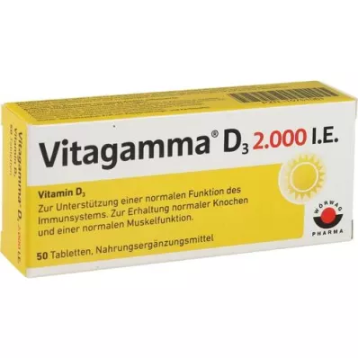 VITAGAMMA D3 2 000 I.U. vitamin D3 NEM tabletter, 50 st