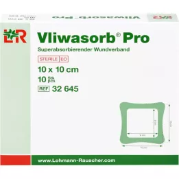 VLIWASORB Pro superabsorb.comp.sterile 10x10 cm, 10 st