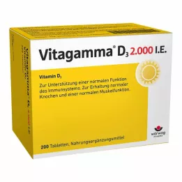VITAGAMMA D3 2 000 I.U. vitamin D3 NEM tabletter, 200 st