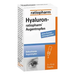 HYALURON-RATIOPHARM Ögondroppar, 2X10 ml