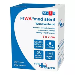 WUNDVERBAND sterila 5x7 cm genomskinliga, 50 st