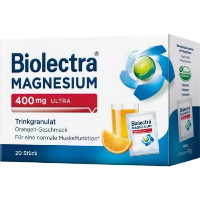 BIOLECTRA Magnesium 400 mg ultra Trinkgran.Orange, 20 st