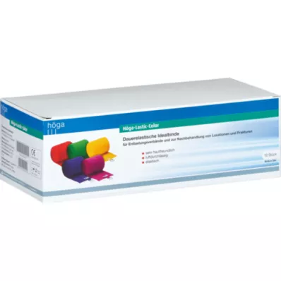 HÖGA-LASTIC Color Ideal Bandage 8 cmx5 m röd cellplast, 1 st