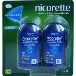 NICORETTE 4 mg sugtabletter med färsk mynta, pressade, 80 st