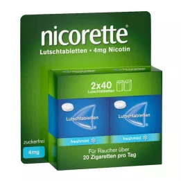 NICORETTE 4 mg sugtabletter med färsk mynta, pressade, 80 st