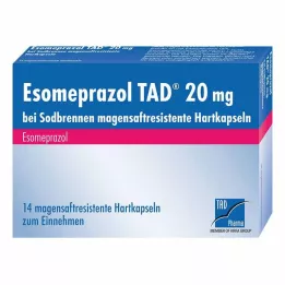 ESOMEPRAZOL TAD 20 mg mot halsbränna msr.hårda kapslar, 14 st