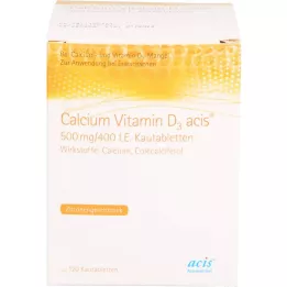 CALCIUM VITAMIN D3 acis 500 mg/400 I.U. Tuggtablett, 120 st