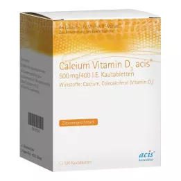 CALCIUM VITAMIN D3 acis 500 mg/400 I.U. Tuggtablett, 120 st