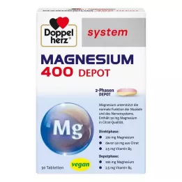 DOPPELHERZ Magnesium 400 Depåsystemtabletter, 30 st