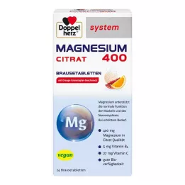 DOPPELHERZ Magnesium 400 Citrat system Brustablett, 24 st