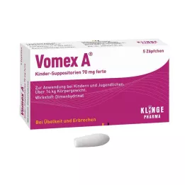VOMEX A Suppositorier för barn 70 mg forte, 5 st