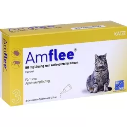AMFLEE 50 mg spot-on-lösning för katter, 3 st