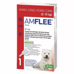 AMFLEE 67 mg spot-on-lösning för små hundar 2-10 kg, 3 st