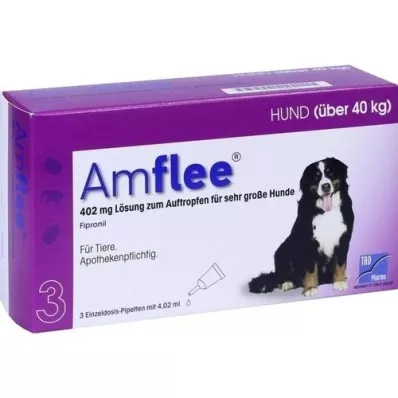 AMFLEE 402 mg spot-on lösning för mycket stora hundar 40-60 kg, 3 st