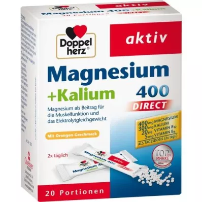 DOPPELHERZ Magnesium+kalium DIRECT påse, 20 st