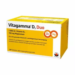VITAGAMMA D3 Duo 1.000 I.E Vit.D3 150mg Magnes.NEM, 100 st