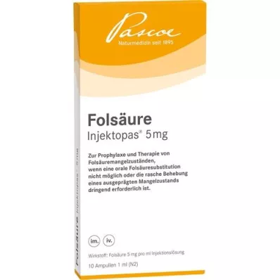 FOLSÄURE INJEKTOPAS 5 mg injektionsvätska, lösning, 10 st