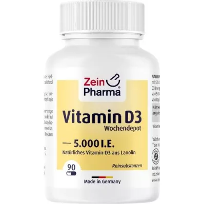 VITAMIN D3 5 000 I.E. Veckovis Depot Kapslar, 90 st