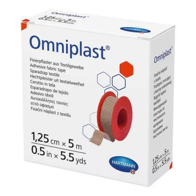 OMNIPLAST Fixeringsgips textiltråd 1,25 cm x 5 m, 1 st
