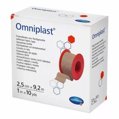 OMNIPLAST Fixeringsgips textiltråd 2,5 cm x 9,2 m, 1 st OMNIPLAST Fixeringsgips textiltråd 2,5 cm x 9,2 m, 1 st