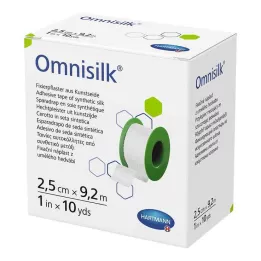 OMNISILK Fixeringsgips konstgjort silke 2,5 cmx9,2 m, 1 st