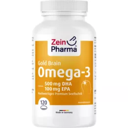 OMEGA-3 Gold Brain DHA 500mg/EPA 100mg Softgelkap, 120 st